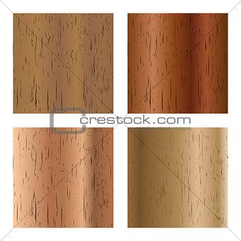 Set of wooden textures, vector illustration