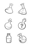 Linear sketch flask