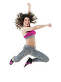 woman dancer dancing fitness exercises