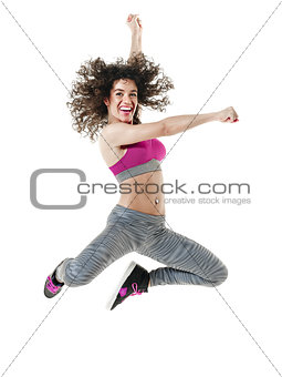 woman dancer dancing fitness exercises