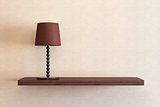 table lamp on the shelf