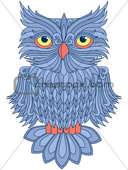 Amusing blue owl