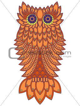 Amusing orange owl