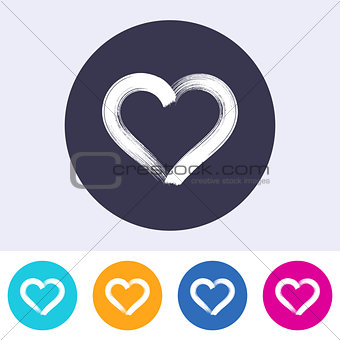Single vector heart icon