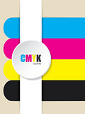 Abstract cmyk stripes background 