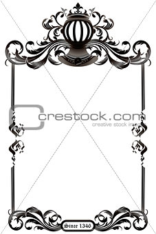 ornate heraldic frame