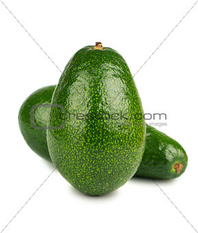 Two green avocado