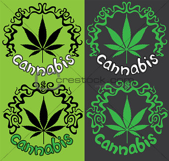 Marijuna Cannabis design stamp vector illustration
