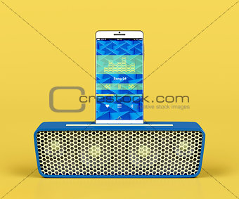 Portable speaker and smartphone