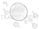 Abstract water drops, isolated on white