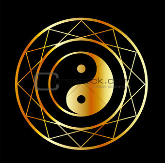 Golden symbol of Taoism Daoism