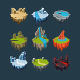 Isometric Islands elements for games