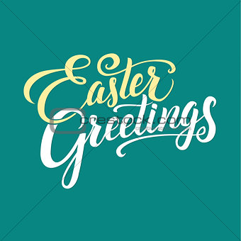 Easter Greetings Typographical Background
