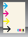 Abstract cmyk brochure with arrows