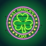 St Patricks Day Round Neon Sign
