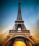 Wonderful view of Eiffel Tower in Paris