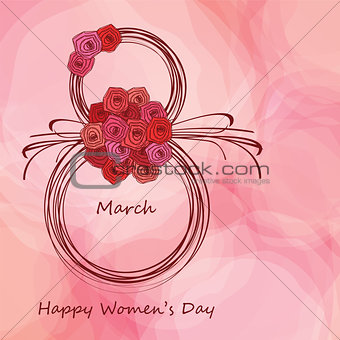 Greeting card for Womens day.
