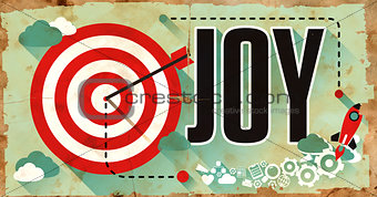 Joy Concept. Poster in Flat Design. 