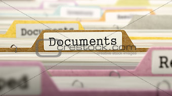 Documents Concept on Folder Register.
