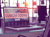 Custom Coding Concept on Laptop Screen.
