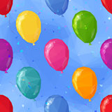 Balloon Low Poly Pattern