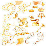 Set of ornate design elements.