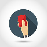 Red card flat icon