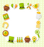 Celebration Card with Traditional Symbols for St. Patricks Day