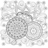 doodle flowers and mandalas