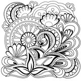 doodle flowers and mandalas