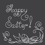 easter card with caligraphic text