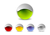 Abstract 3d balls logo design