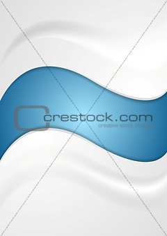 Shiny blue and pearl grey wavy background