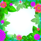 leaves and flowers frame