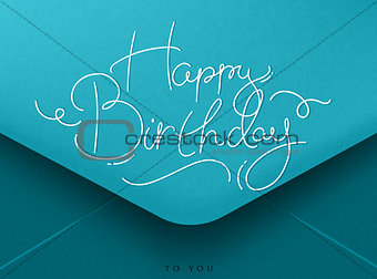 Birthday envelope blue