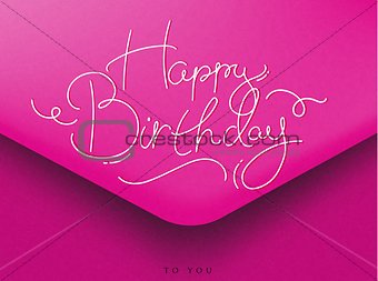 Birthday envelope pink