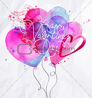 Valentines day balloon hearts