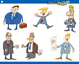 cartoon set of businessmen