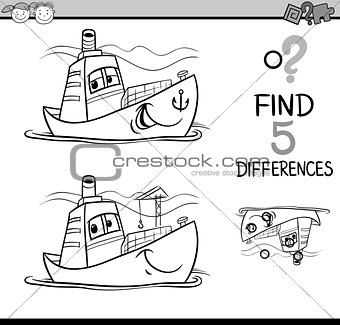 find the differences coloring page