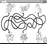 maze task coloring page