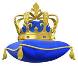 The royal pillow with crown