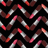 Seamless pattern with lipsticks.  Vector illustration.
