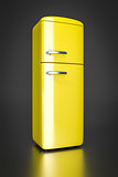 yellow refrigerator