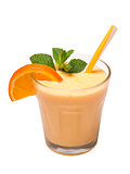 orange smoothie isolated