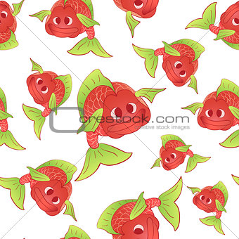 Red fish seamless