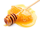 Honey dipper with honeycomb 