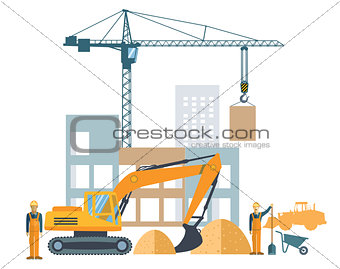 building project, construction site