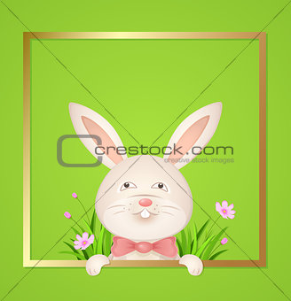 Rabbit with a red bow