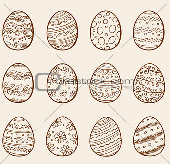 Hand drawn eggs