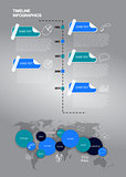 Vector abstract circles infographic network template